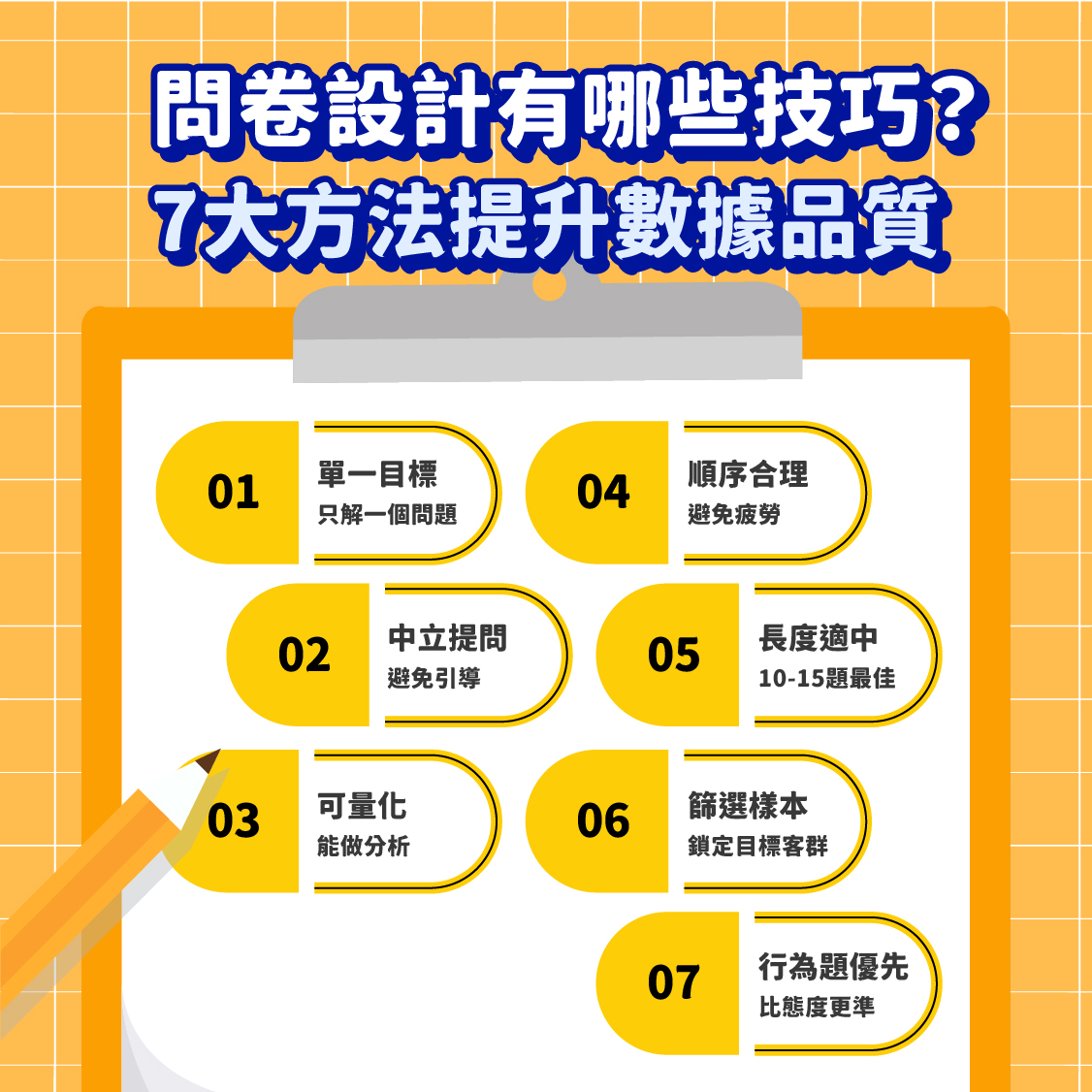 問卷設計技巧：7 個方法提升數據品質與決策價值