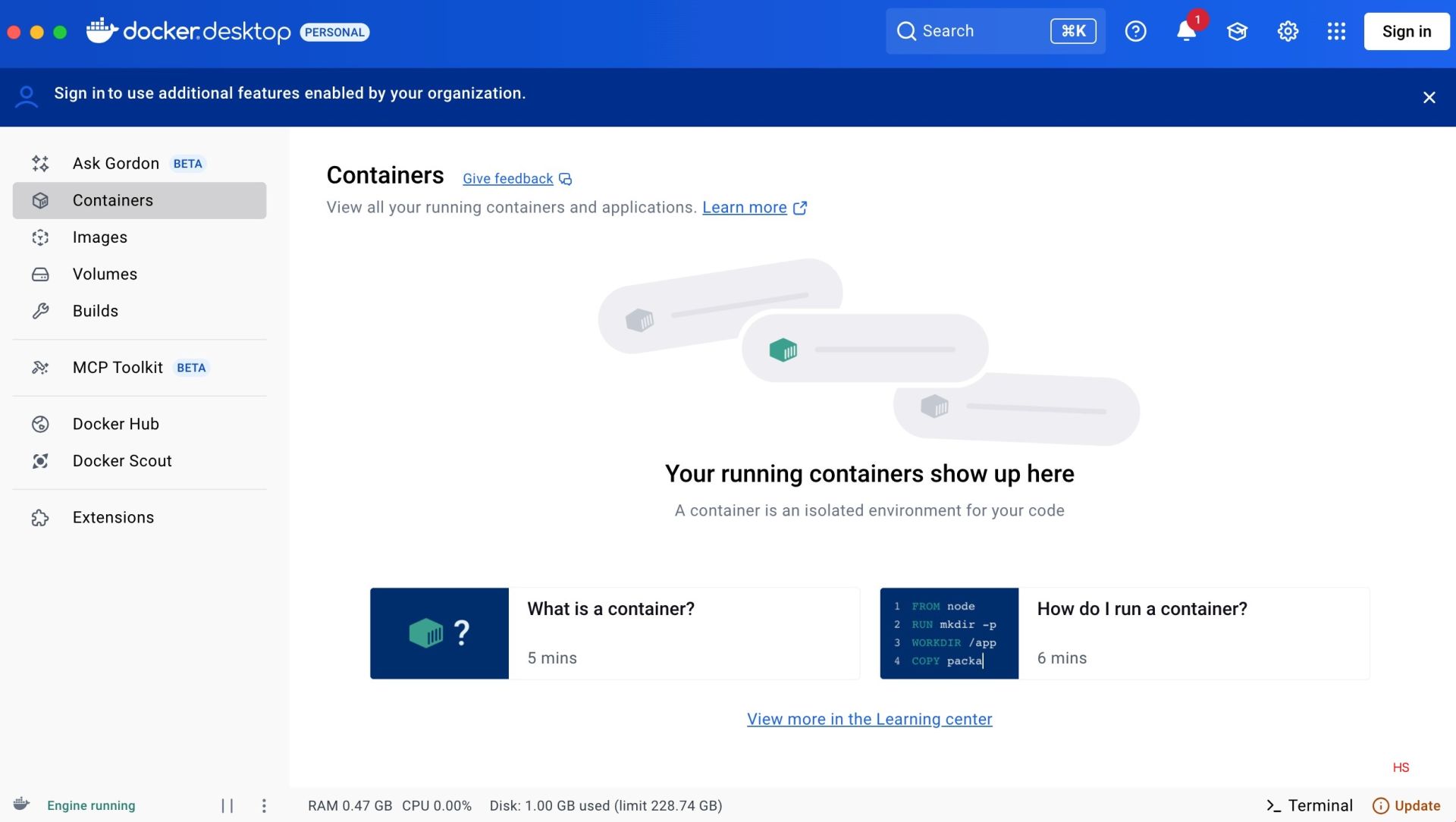 Docker 下載操作教學:完成下載畫面 Docker 下載操作教學:完成下載畫面